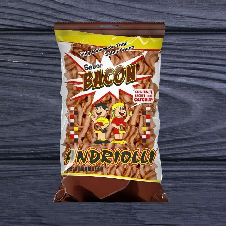 Salgadinho Andriolli Bacon 50g da Conveniência Inglaterra em Londrina PR